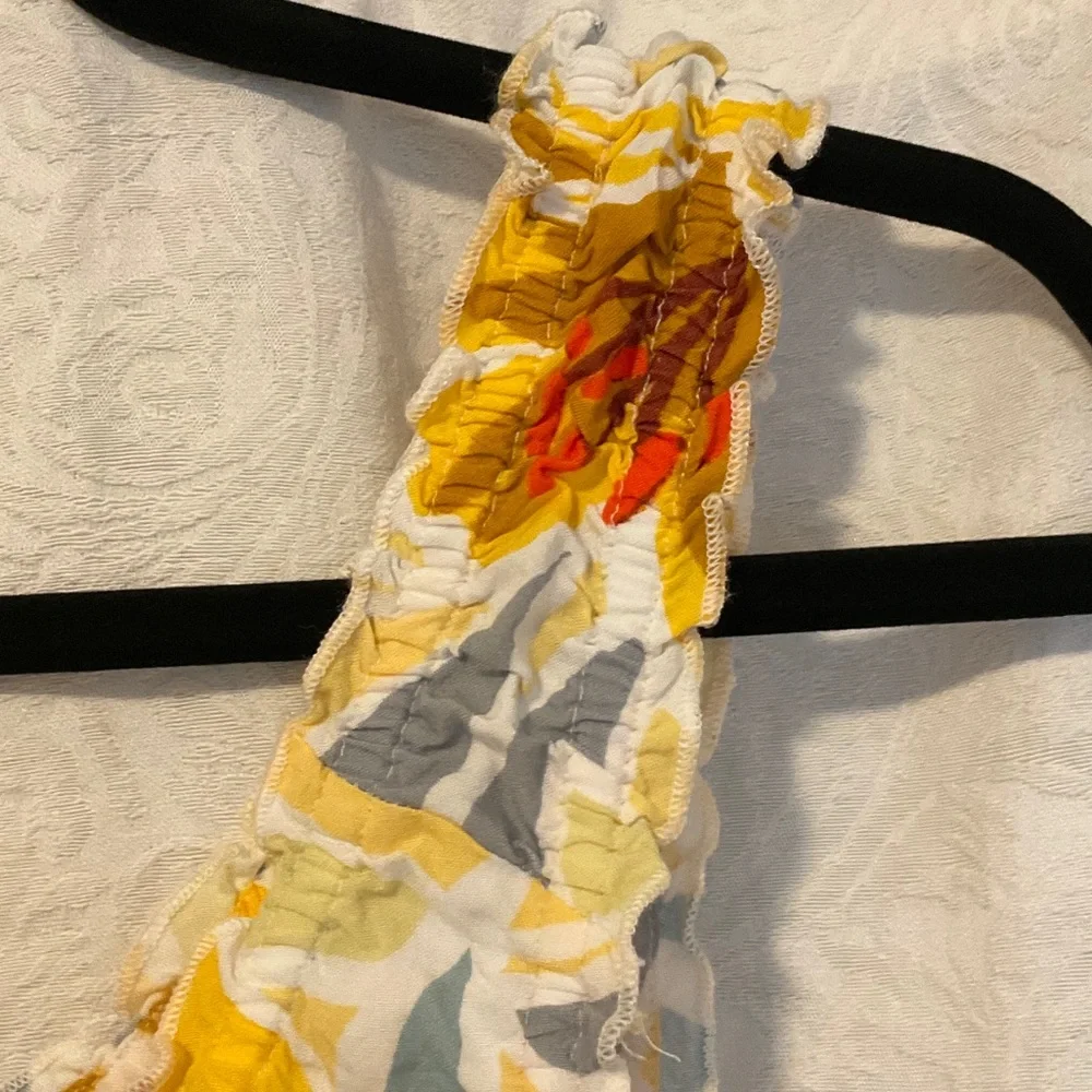 Patrons of Peace Yellow and Blue Floral Midi Dress - Picture 3 of 4